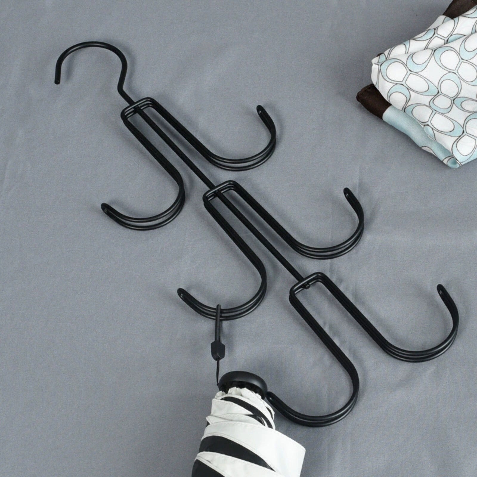 2PCS Multi-Layer Clothes Hanger Hook – Space Saving Closet Organizer for Bags & Clothes
