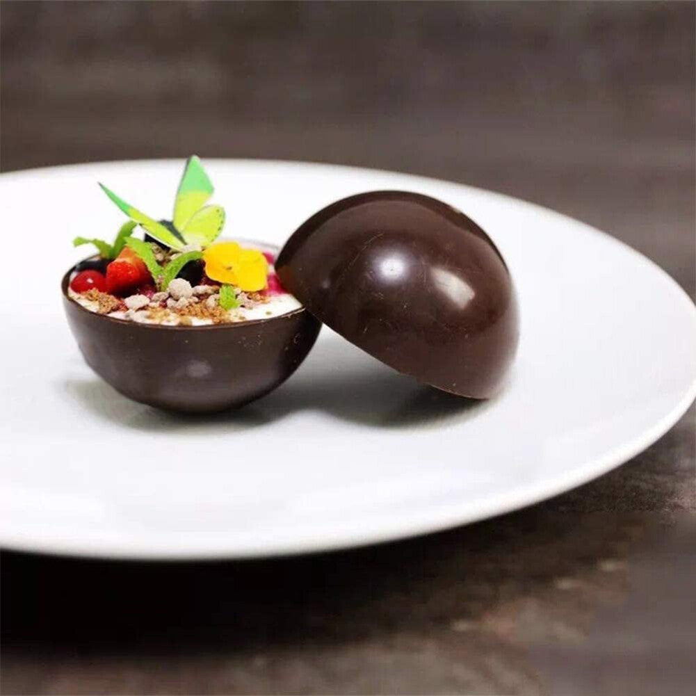 3PCS Semi Sphere Silicone Chocolate Mould Set - Half Round Dome Bakeware for Baking and Desserts
