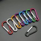 100PCS Aluminum Carabiner Clip D-Ring Snap Hook Keychain Camping Hiking Clips