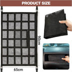 2pcs Car Ceiling Storage Net 90x65cm | Universal Roof Cargo Mesh Bag Organizer