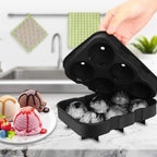 Large Silicone Ice Cube Tray with Sphere and Cube Mould – Big Ice Ball Maker for Whiskey, Cocktails and DIY Drinks