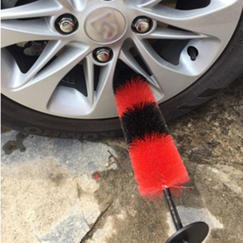 2 Pack Car Wheel Rim Cleaning Brush – Flexible Soft Bristle Tire and Hub Cleaner Tool (43cm)