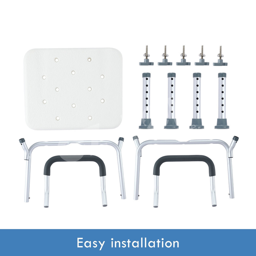 Adjustable Shower Chair Bath Seat with Armrests Heavy Duty Bathroom Safety Bench