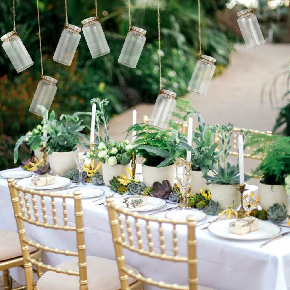 100PCS 40ml Glass Vials with Cork Stoppers - Mini Wish Bottles and Storage Jars