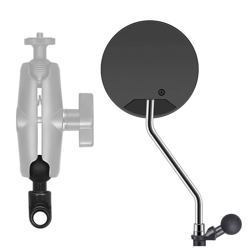 2pcs Motorcycle Mirror Mount Base 10mm | 1" Ball Adapter for GPS & Phone Holders
