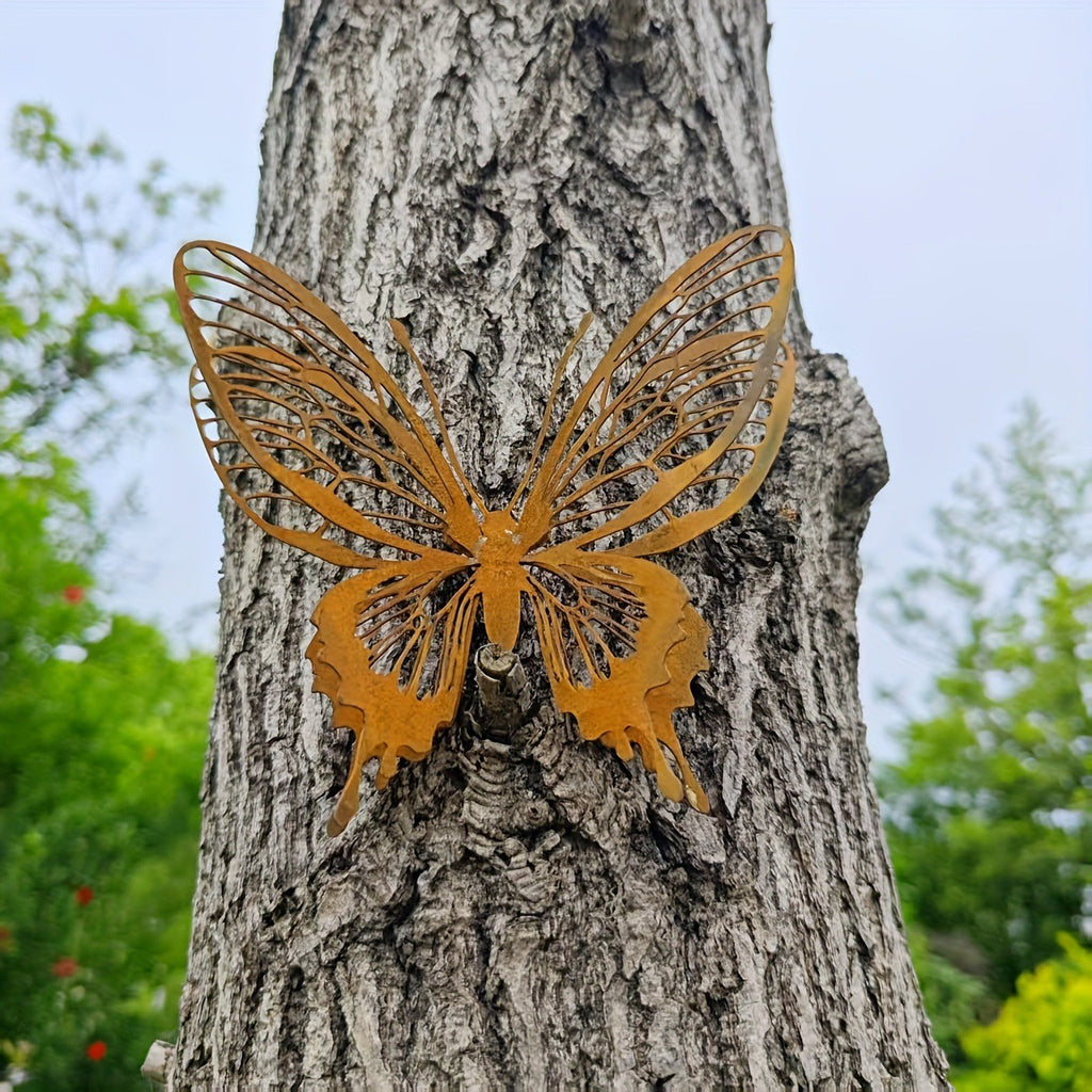 Metal Butterfly Wall Art – Garden Butterfly Wall Decor Outdoor Yard Sculpture