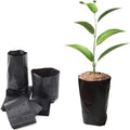 300PCS Plant Grow Bags with Breathable Holes - PE Seedling Nursery Bags in 3 Sizes