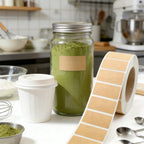 Small Kraft Blank Label Sticker Name Labels Kitchen Food Book Stationary Jar AU