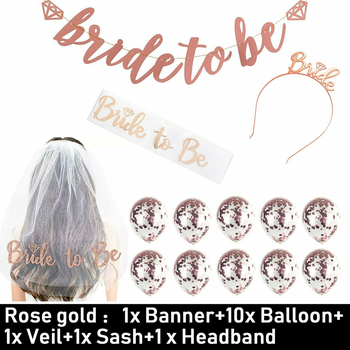 Bride to be balloon decoration set