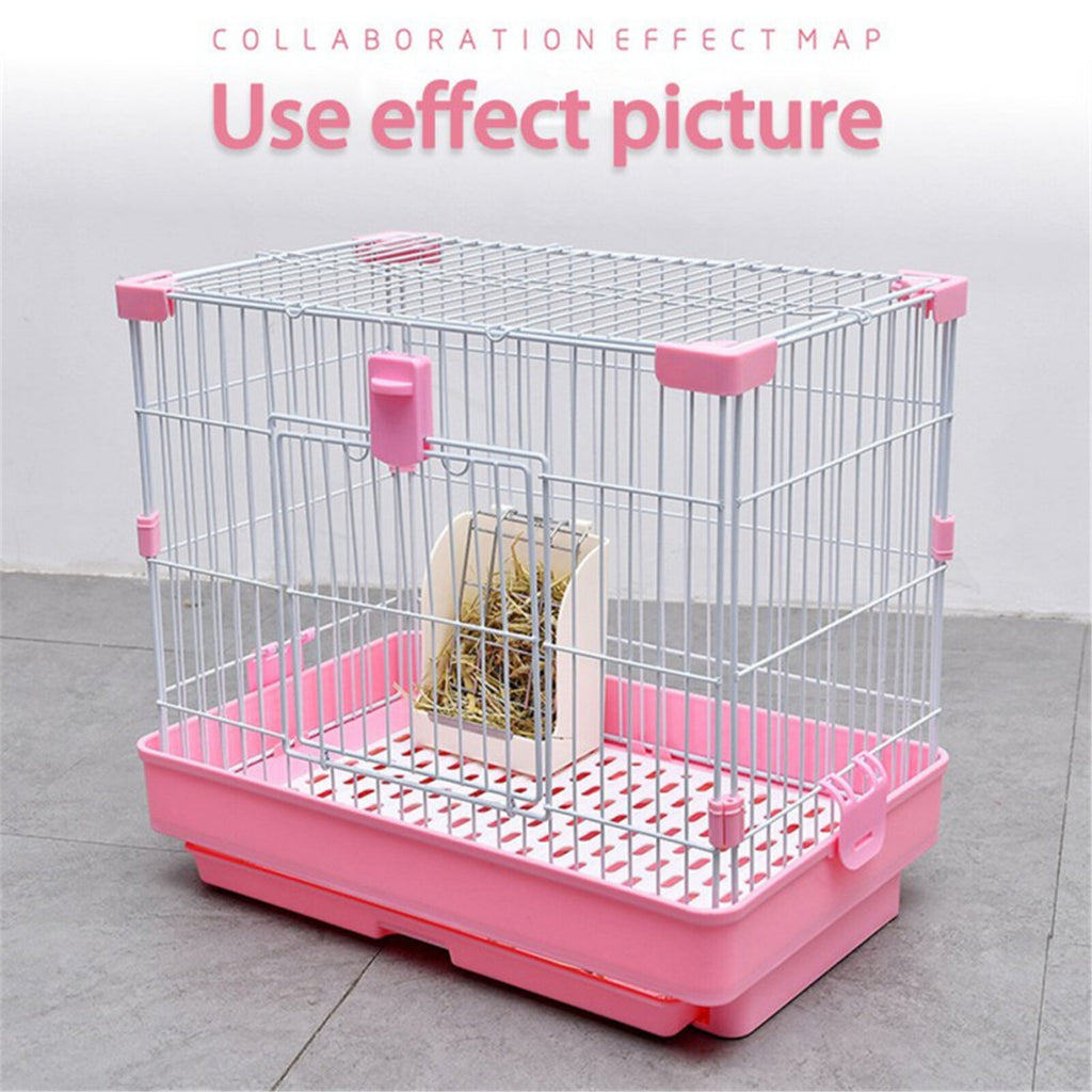 Rabbit Hay Feeder Corner Rack | Small Animal Hay Holder for Guinea Pig Hamster Cage