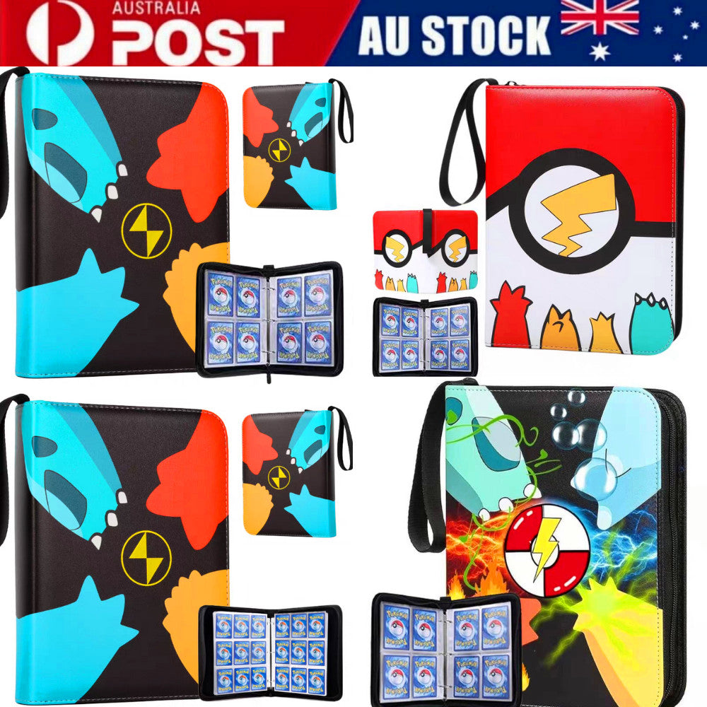 Pok·émon Theme Trading Card Album Binder Folder  – 400 Card Capacity | AU Stock