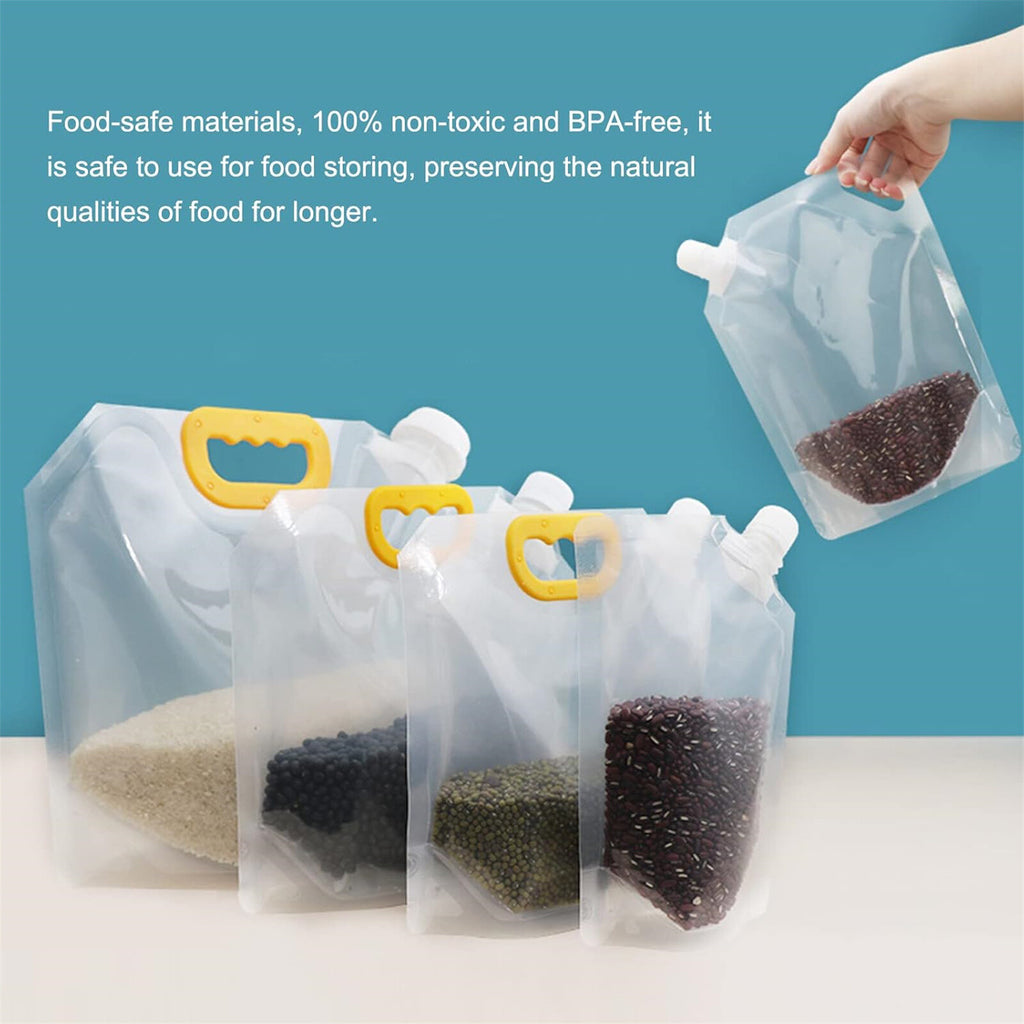 10pack Cereals Grain Moisture-proof Sealed Bag Transparent Grain Storage Bag AUS