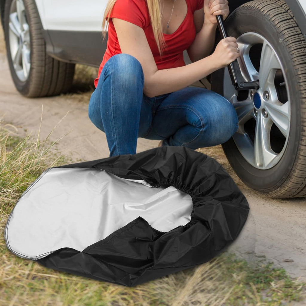 4PCS 29-32 Inch Tire Covers - Weatherproof Spare Wheel Covers for Camping Trailers and Trucks