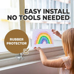 12 Pack Sliding Window Door Safety Locks - Aluminium Security Child Safety Stops Silver