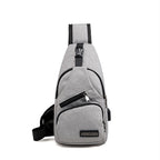 Men’s Sling Chest Bag with USB Charging Port – Crossbody Shoulder Backpack for Travel and Outdoor Use