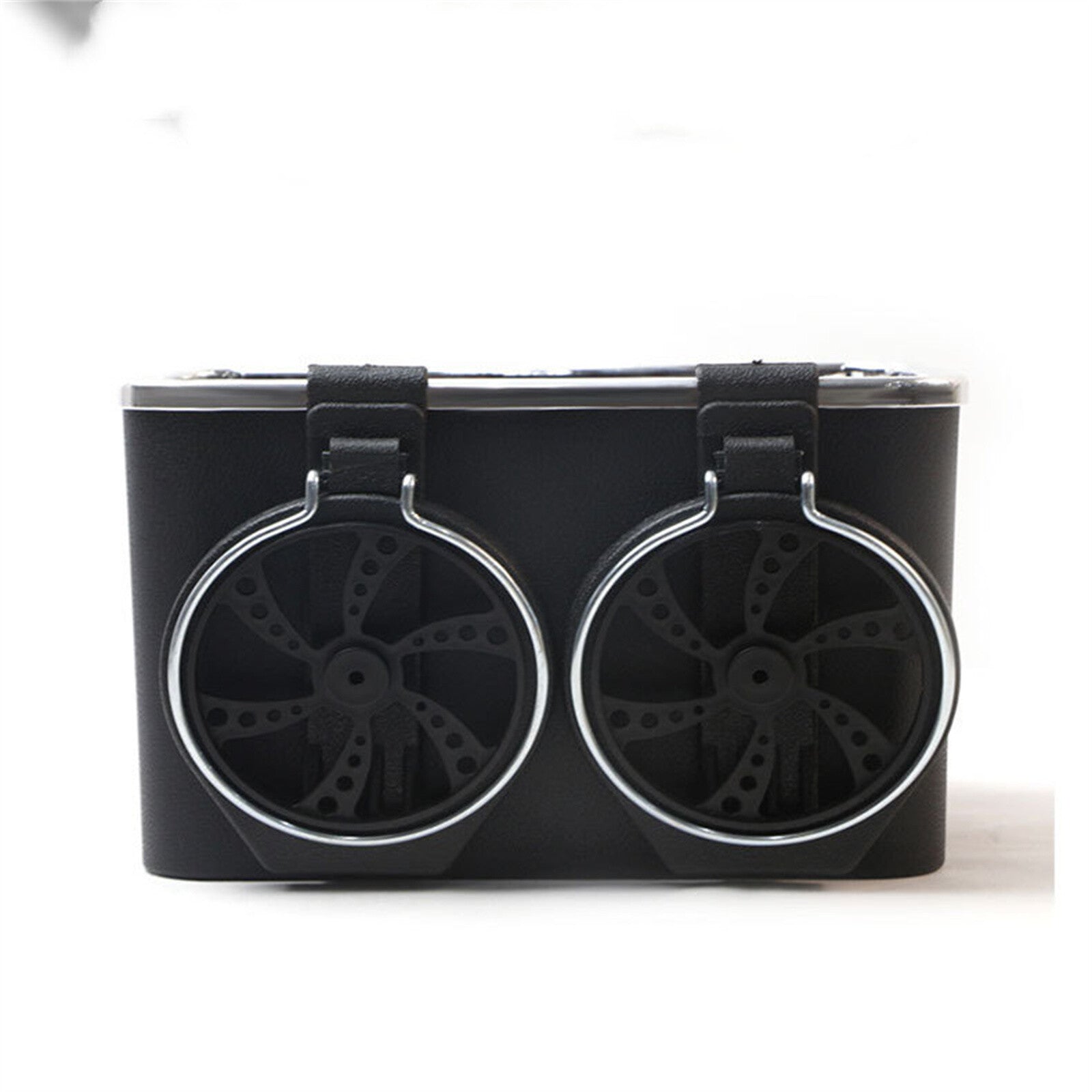 Car Armrest Storage Box with Cup Holder and Tissue Drawer – Multifunction Coffee and Drink Organizer