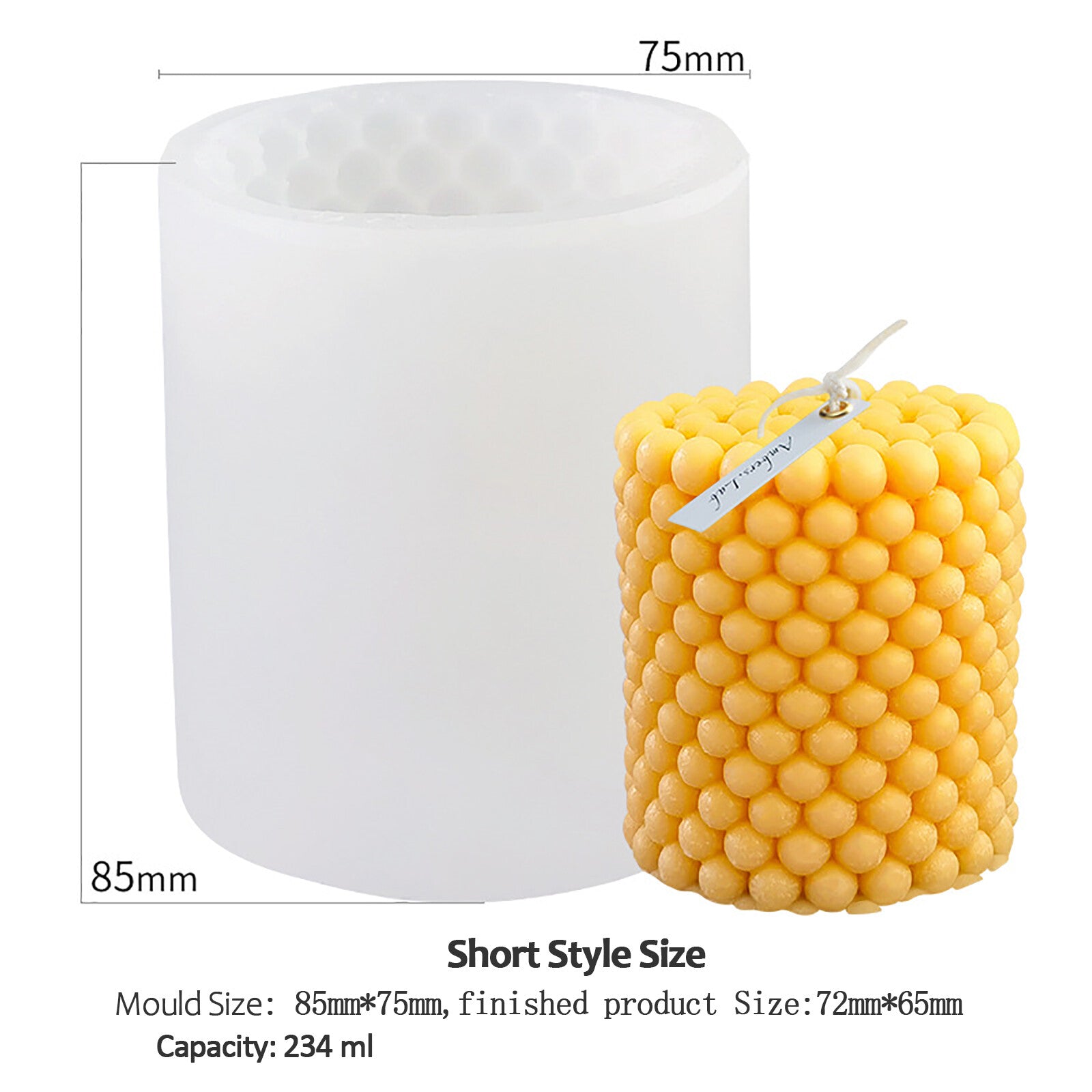 DIY Candle Silicone Mold - 3D Wax Soap Perfume Candle Making Mould in 2 Styles