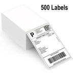 4x6 Thermal Direct Shipping Labels 500 Pack - Fan Fold 100x150mm White Sticker Labels