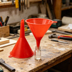 8pcs Plastic Funnel Set Red | Multi Size Kitchen Funnel for Liquid Oil Water Transfer