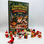 Mini Christmas Brick Ornament Advent Calendar 24 Day Unique Buildable Holiday OD