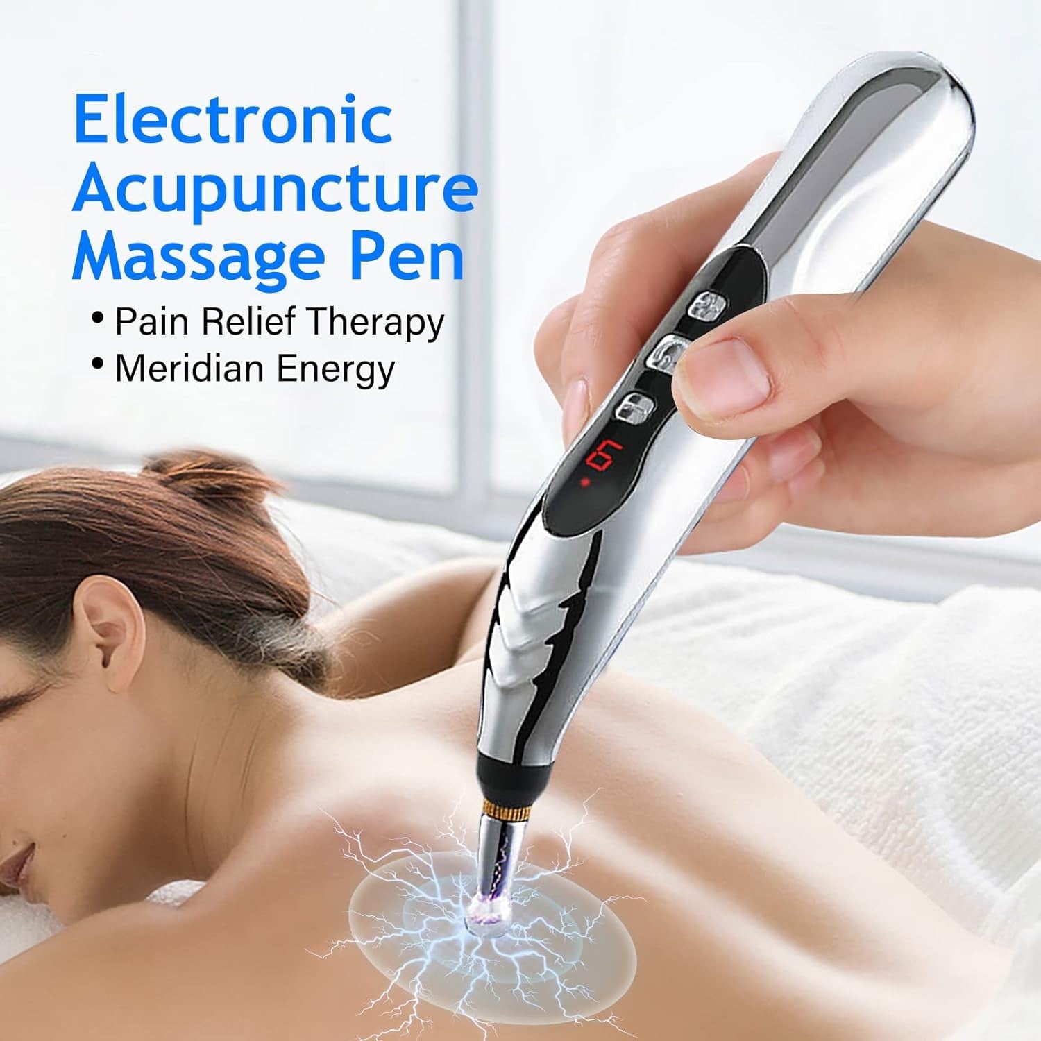 Electronic Acupuncture Massage Pen Pulse Therapy Pain Relief Acupoint Meridian Massager