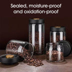 Vacuum Glass Coffee Bean Storage Jar – Airtight Sealed Container 900ml / 1800ml