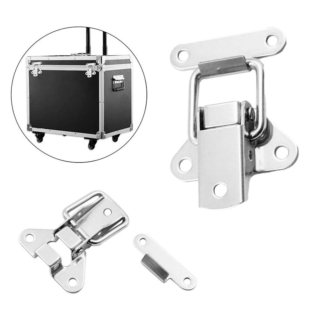 8 X Stainless Steel Clasp Case Clip Loop Suitcase Box Trunk Latch Lock Guitar AU