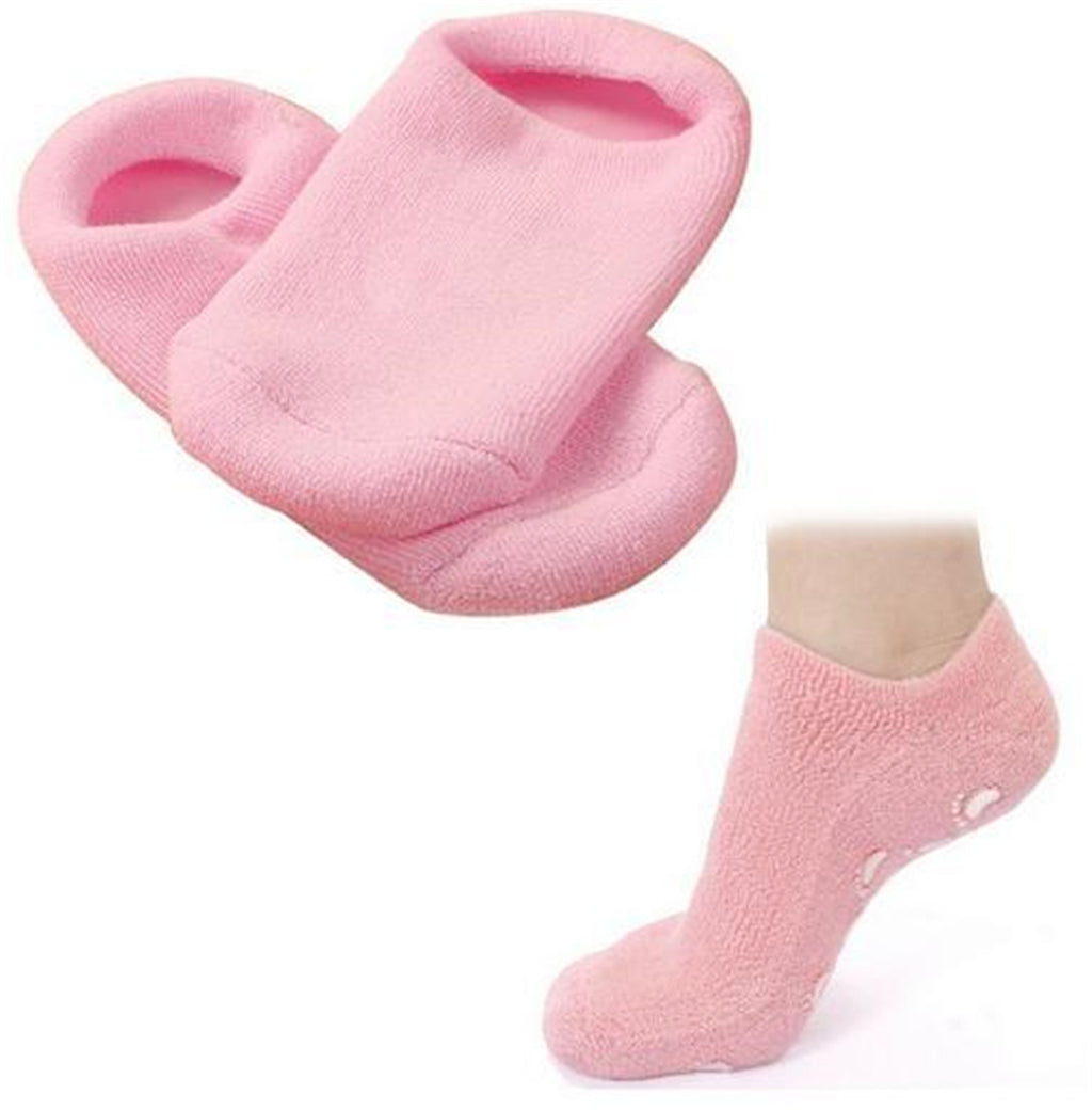 4 Pairs Moisturizing Gel Heel Socks - Cracked Dry Feet Repair Spa Foot Care Socks