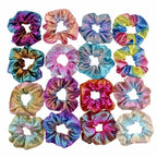 40PCS Metallic Glitter Scrunchies - Women’s Elastic Hair Ties Multicolour