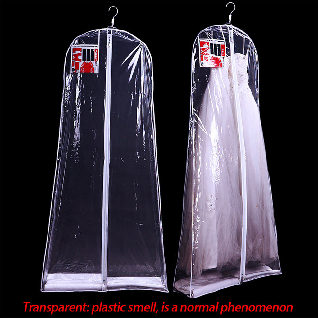 Clear Garment Bag Dustproof Dress Cover PVC Wedding Dress Suit Storage Bag