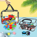 Up to 30pcs Large Clear PVC Storage Bags with Zipper Portable Transparent Tote