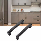 5 Pack Matte Black Cabinet Handles – Stainless Steel Drawer Pulls for Kitchen Cupboards and Doors