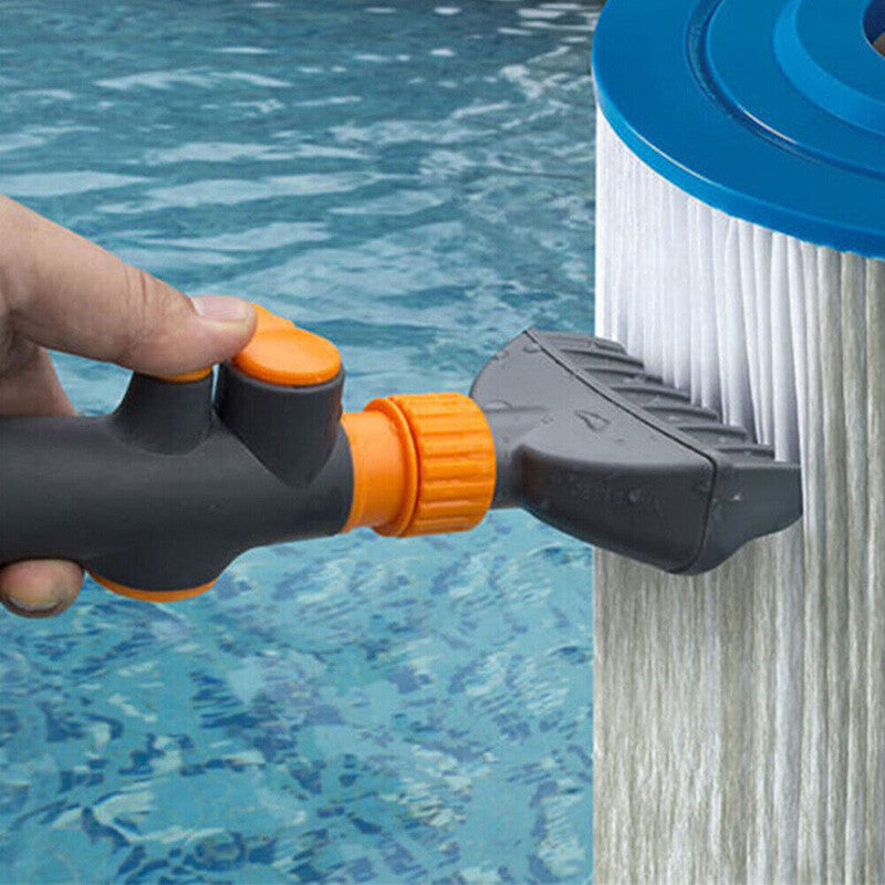 2PCS Pool Filter Cleaning Wand Set - Water Wand Cartridge Cleaner Brush for Spa and Tub Filters