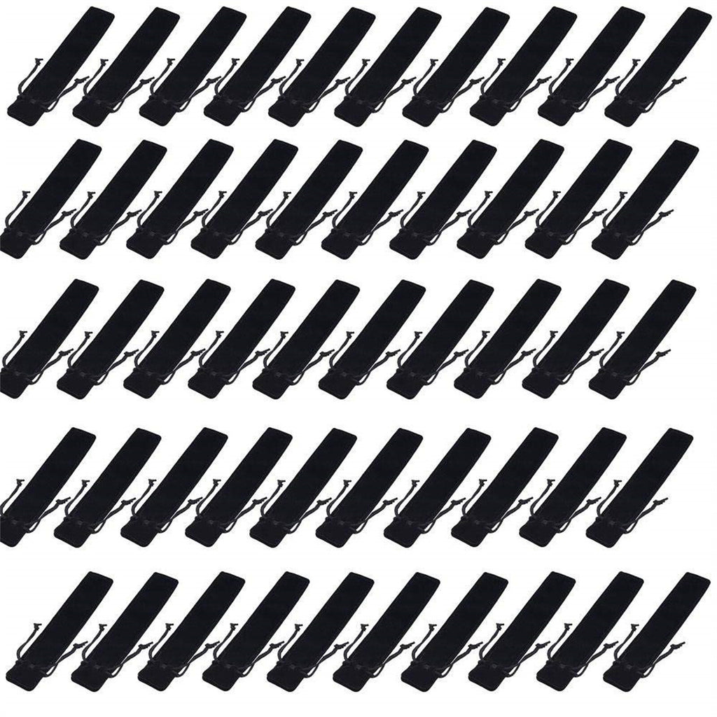 100PCS Velvet Pen Pouch Drawstring Pen Gift Bag Single Pen Packaging Case