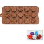 2PCS 15-Cavity Rose Silicone Mold – Flower Chocolate Cake Ice Soap Baking Mould