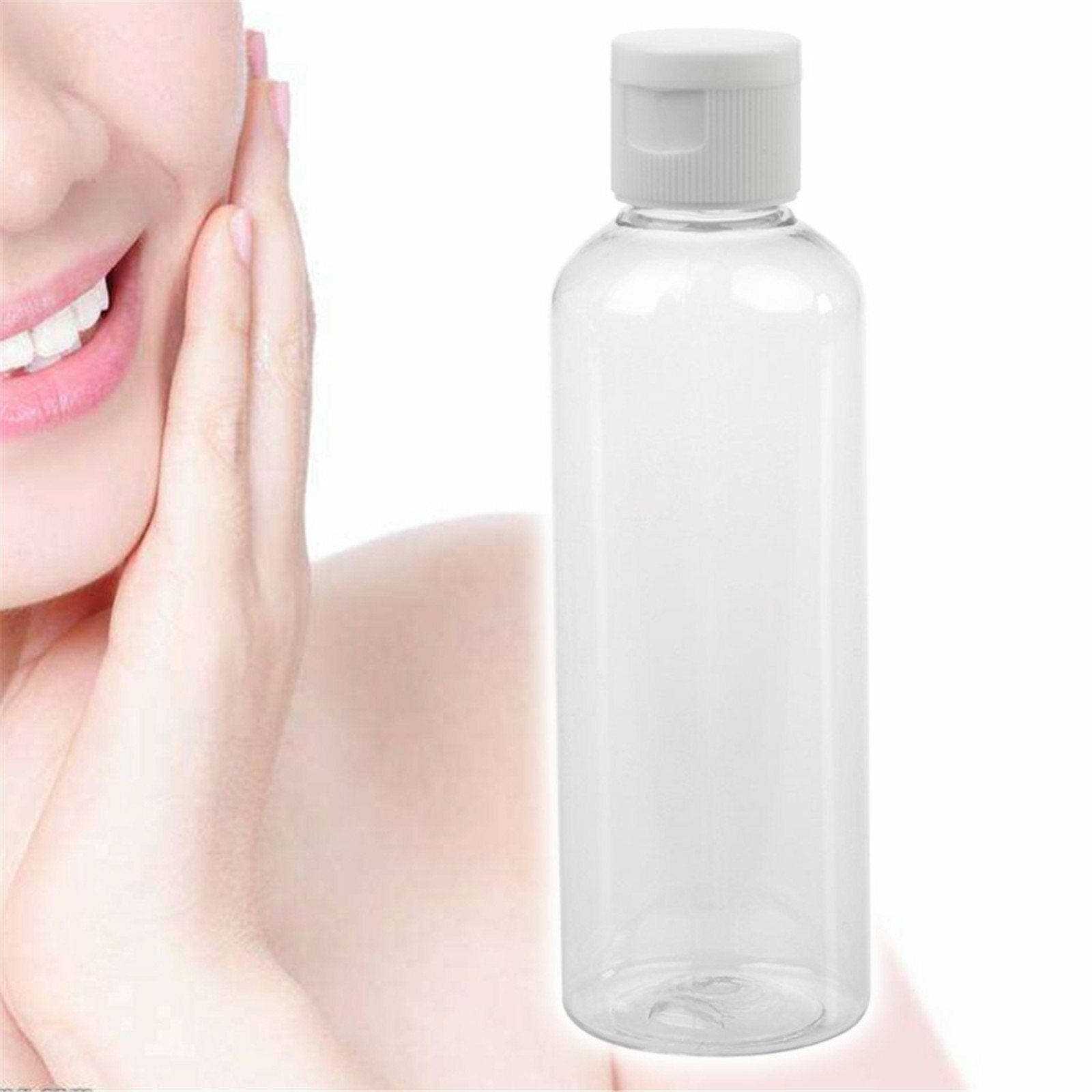 10pcs 50ml Refillable Travel Bottles | Clear PET Squeeze Cosmetic Lotion Containers