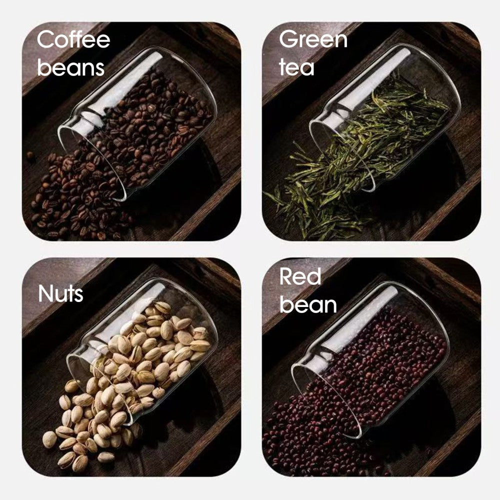 Vacuum Glass Coffee Bean Storage Jar – Airtight Sealed Container 900ml / 1800ml