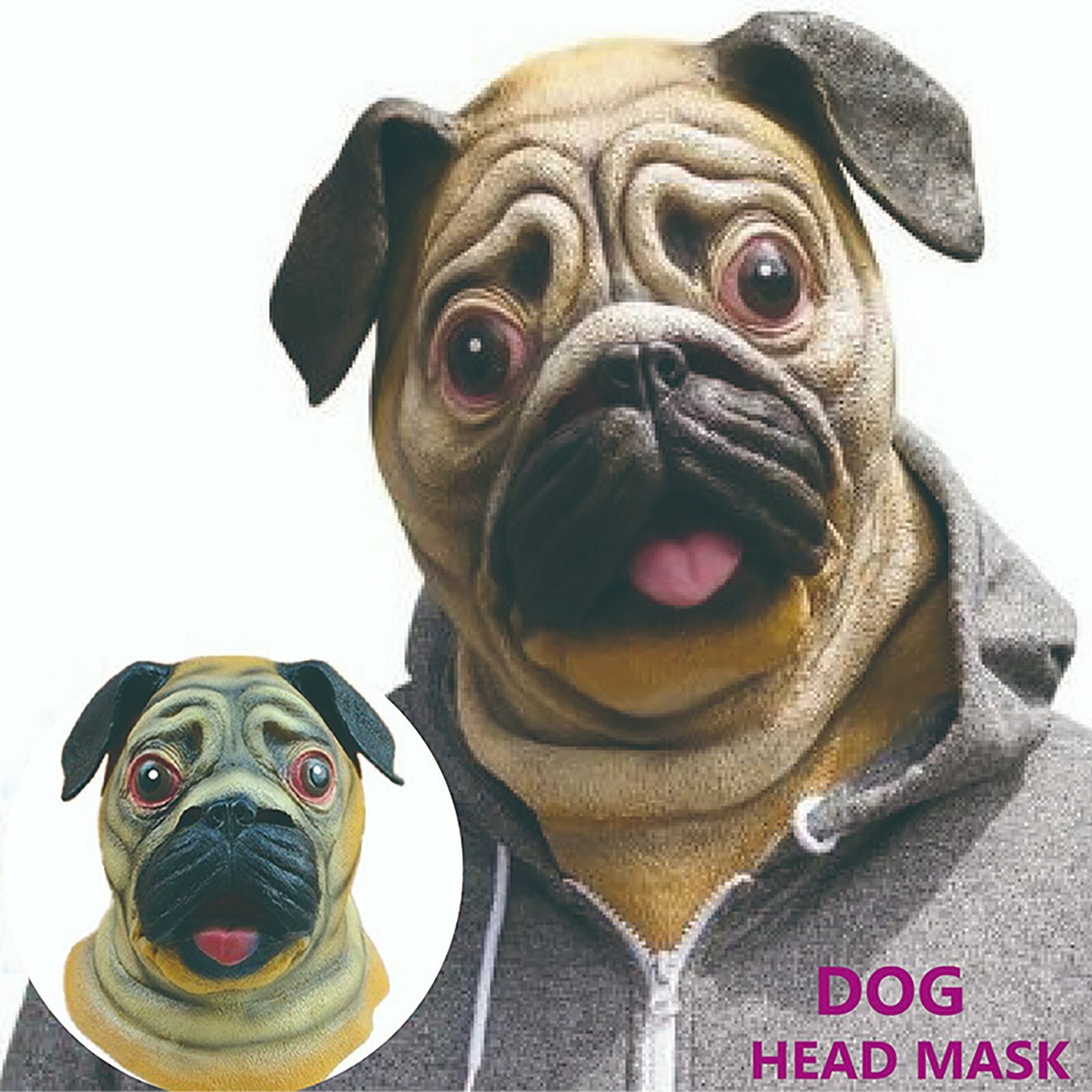 Dog Latex Head Mask for Halloween Costume Party – OZHOME
