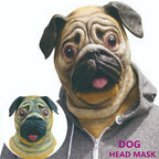 Dog Latex Head Mask for Halloween Costume – Creepy Animal Full Head Mask for Parties and Theater