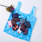 5Pcs Random Grocery Storage Handbag Foldable Key Chain Tote Pouch Shopping Bags