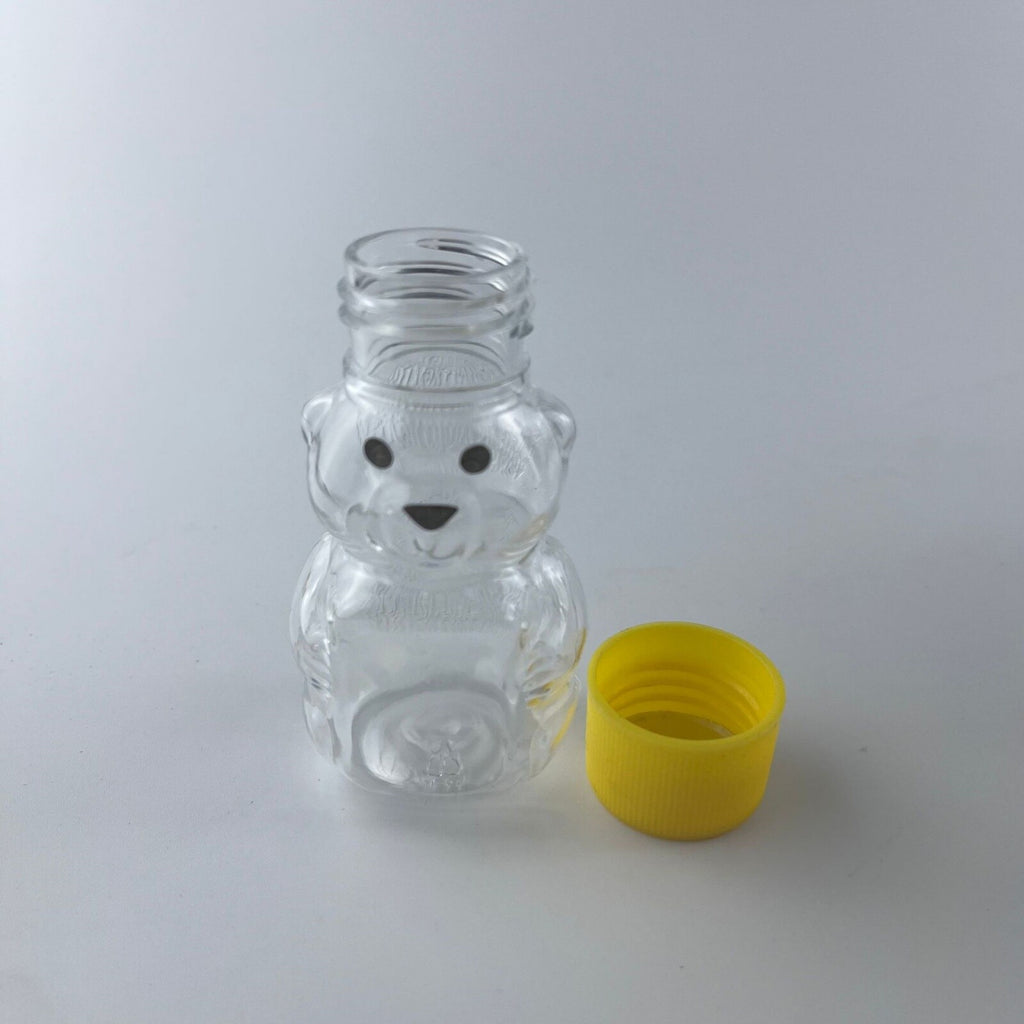 10PCS 60ml Plastic Empty Honey Bear Bottle Squeeze Bear Jar Storage Kit w/ Brush