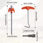 8Pcs Tent Pegs Heavy Duty Screw Steel In Ground Camping Outdoor Stakes Nails