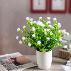 5 Bundles Artificial Camellia Flowers Decorative Plastic Floral Arrangement for Home Decor