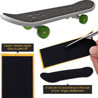 50PCS Fingerboard Foam Grip Tape Sheets – Black Professional Grip Tape for Mini Skateboards 38x110mm