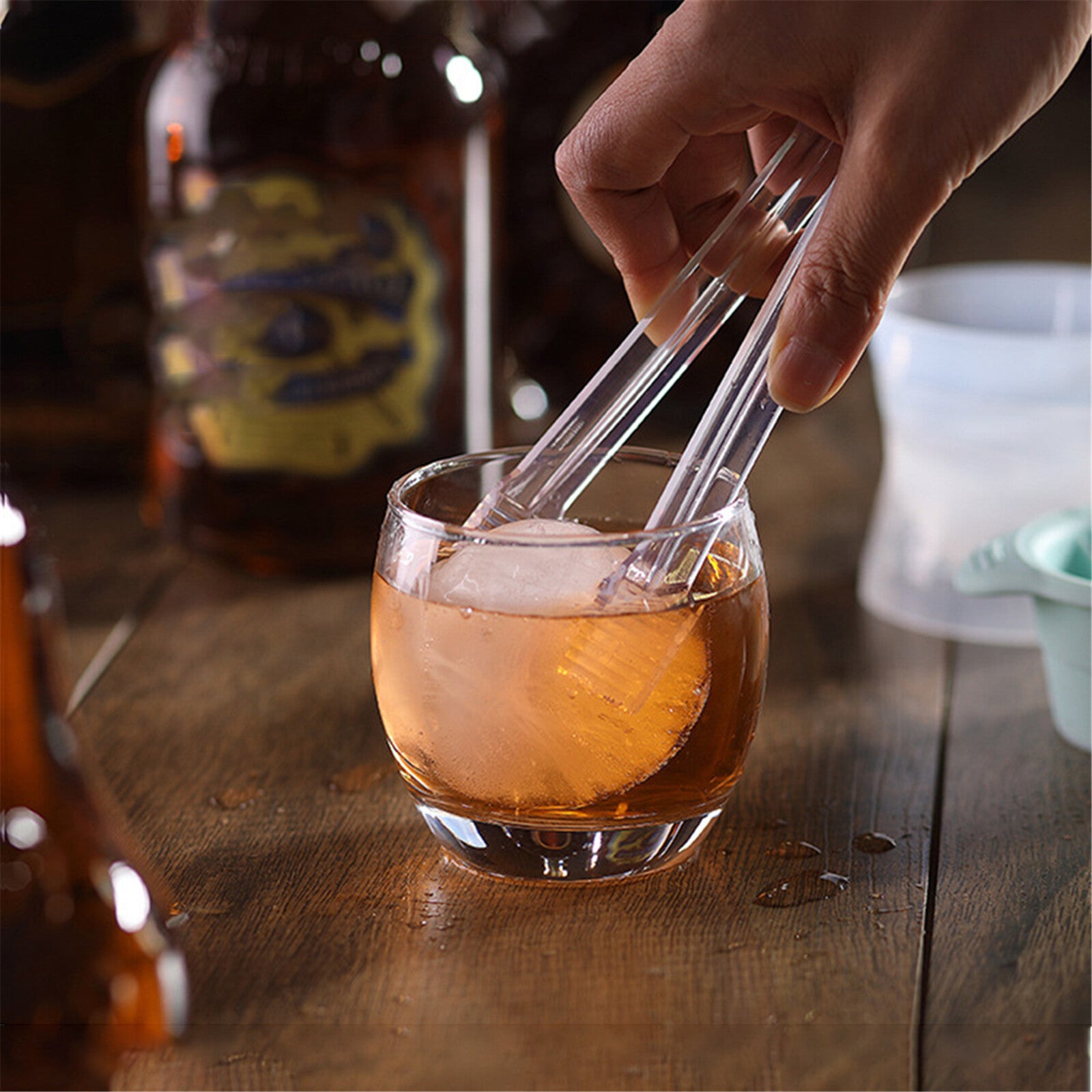 9PCS Whiskey Cocktail Sphere Ice Ball Mold Set - Reusable Round Ice Cube Maker for Drinks