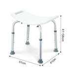 Adjustable Shower Chair Bath Seat with Armrests Bathroom Safety Bench