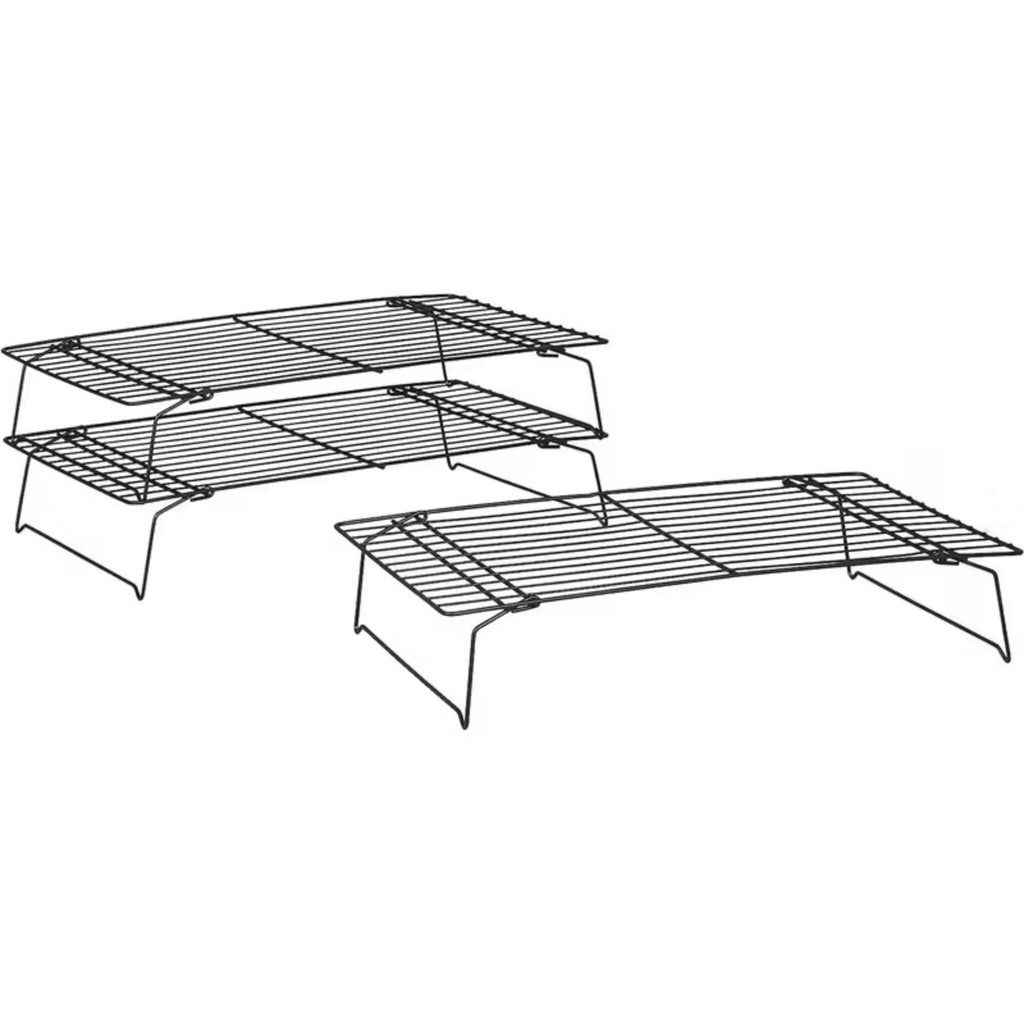 3-Tier Stackable Baking Cooling Rack Collapsible Iron Wire Rack for Baking