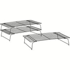 3-Tier Stackable Baking Cooling Rack Collapsible Iron Wire Rack for Baking