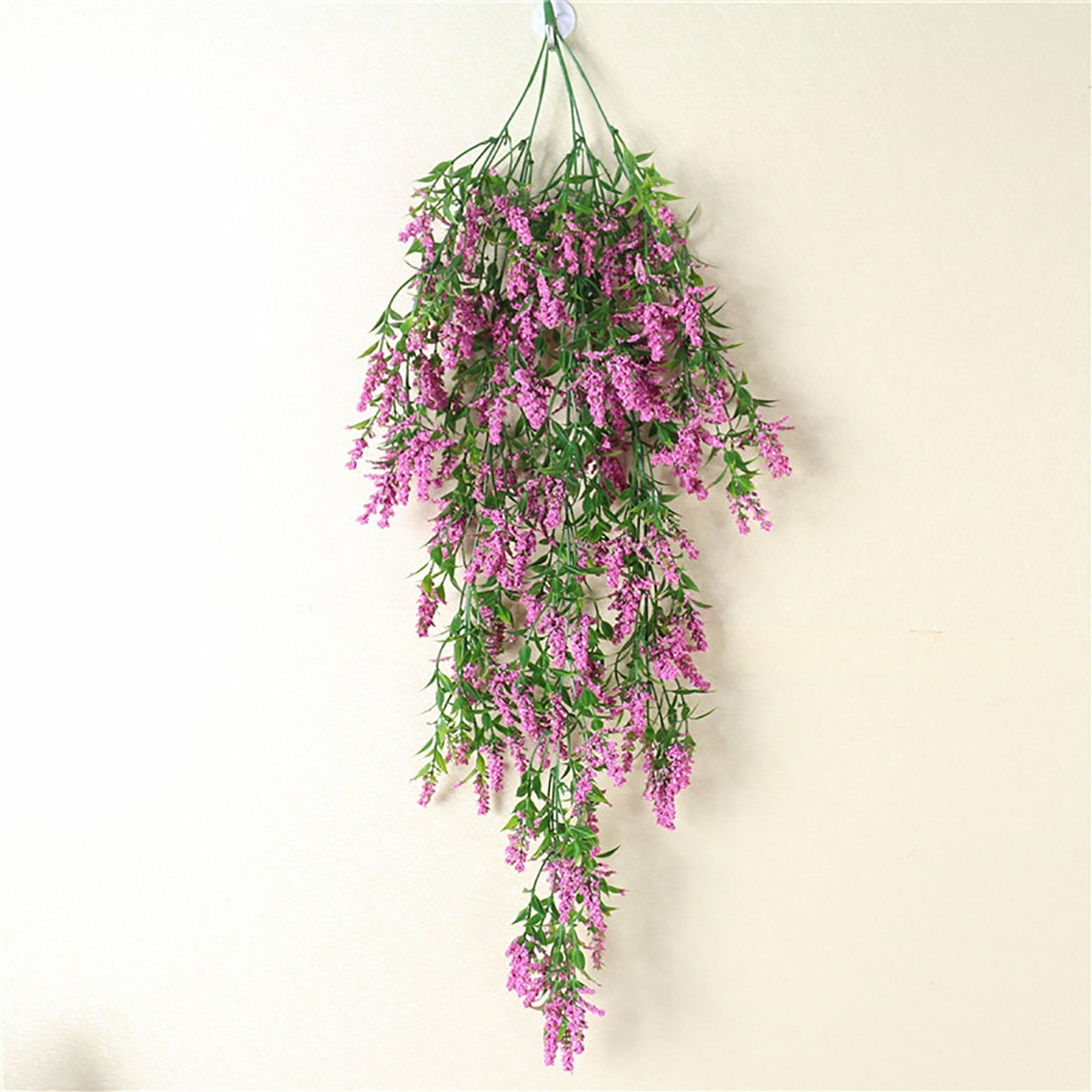 4PCS Artificial Hanging Lavender Plants Faux Vine Flowers Home Wedding Decor