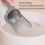 Cat Litter Scoop with Integrated Holder | Detachable Pet Litter Shovel Sifter